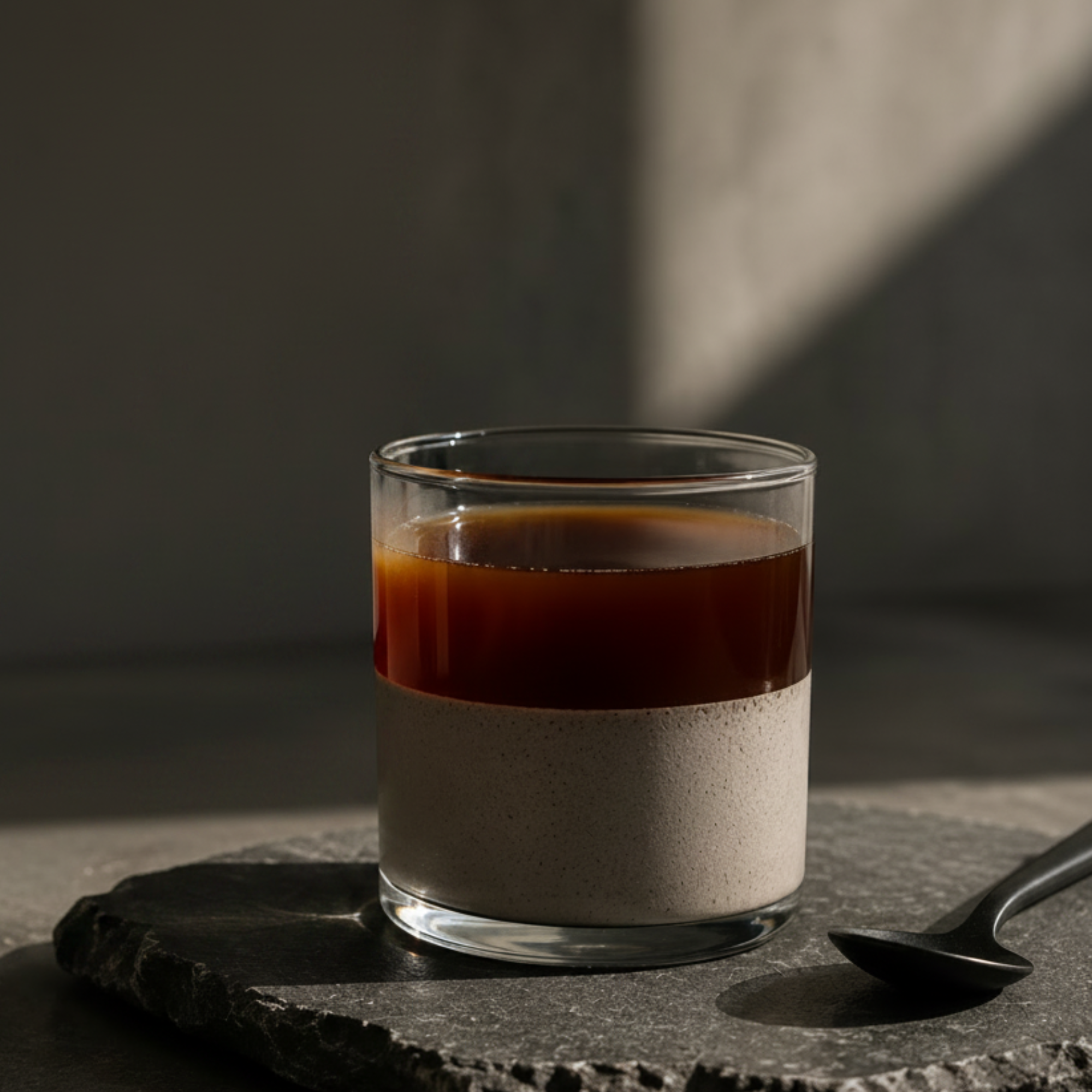 The Blueprint: Smoked Charcoal & Tokyo Roast Espresso Panna Cotta