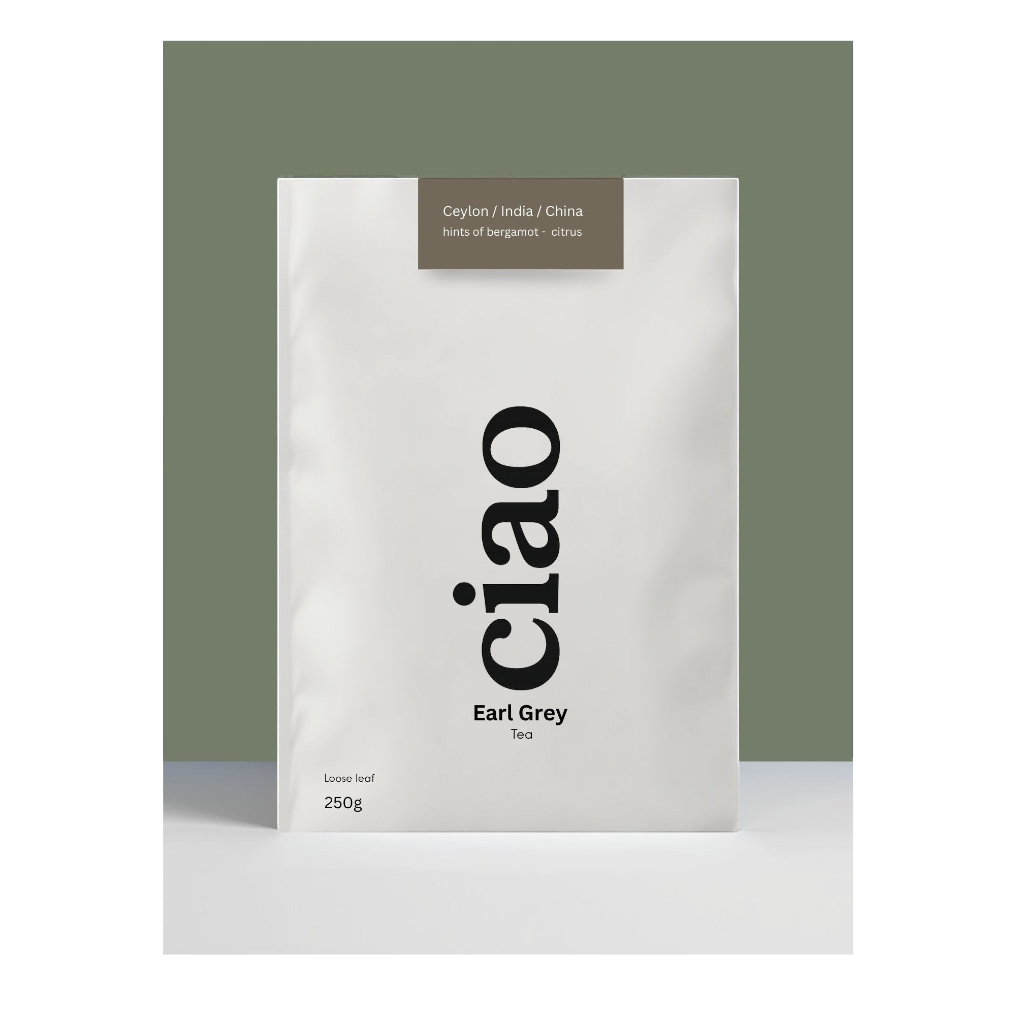Say Ciao Coffee Earl Grey loose leaf tea 250g with hints of bergamot and citrus.