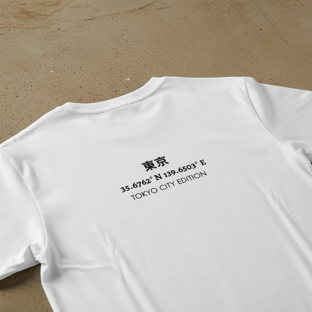 Back print close-up — Tokyo City Edition Tee