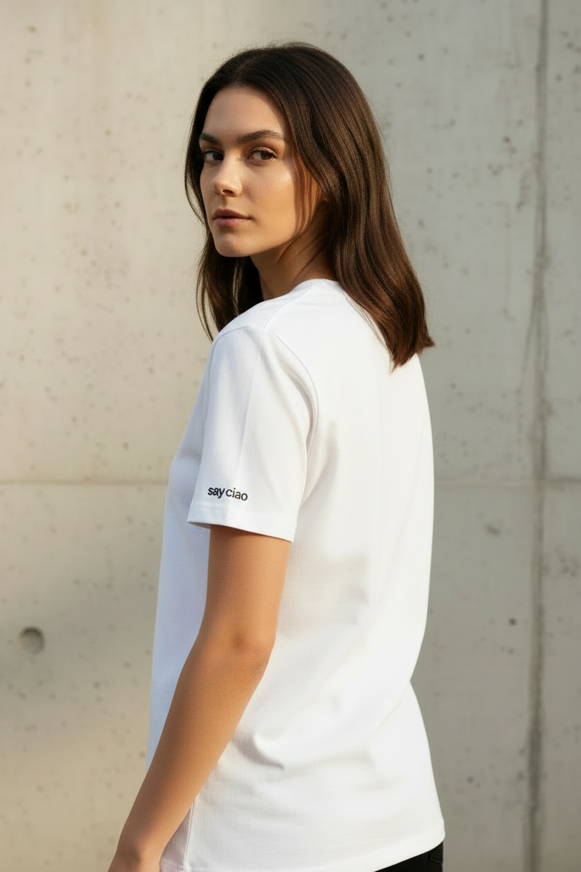 Ciao Premium Tee — Over Shoulder Shot