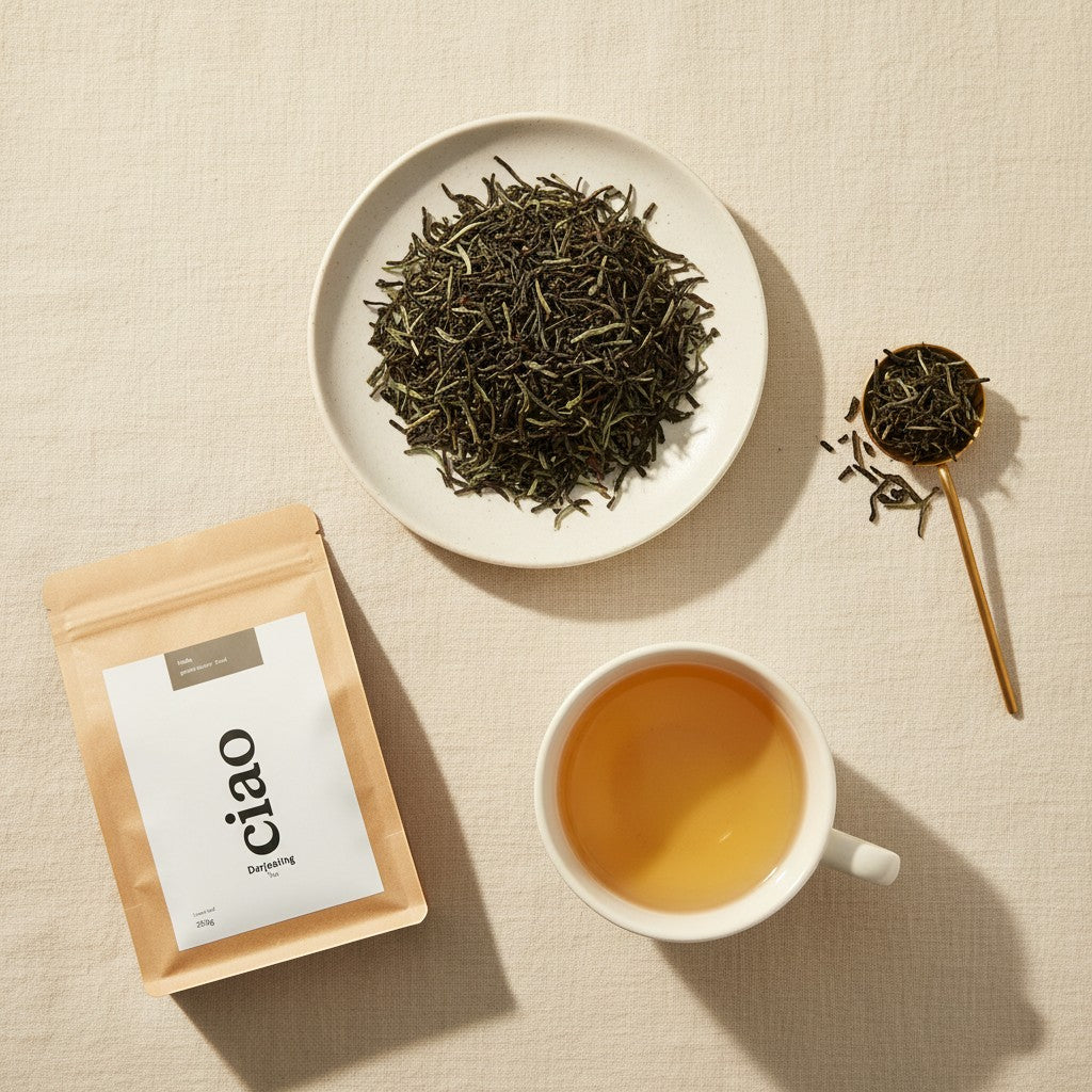 Darjeeling Tea Flat Lay