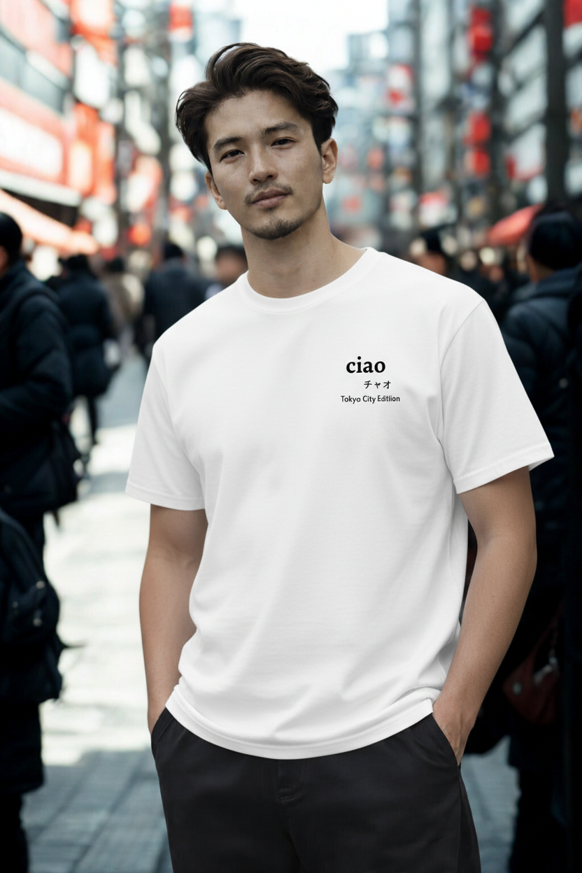 Male model — Tokyo City Edition Tee white