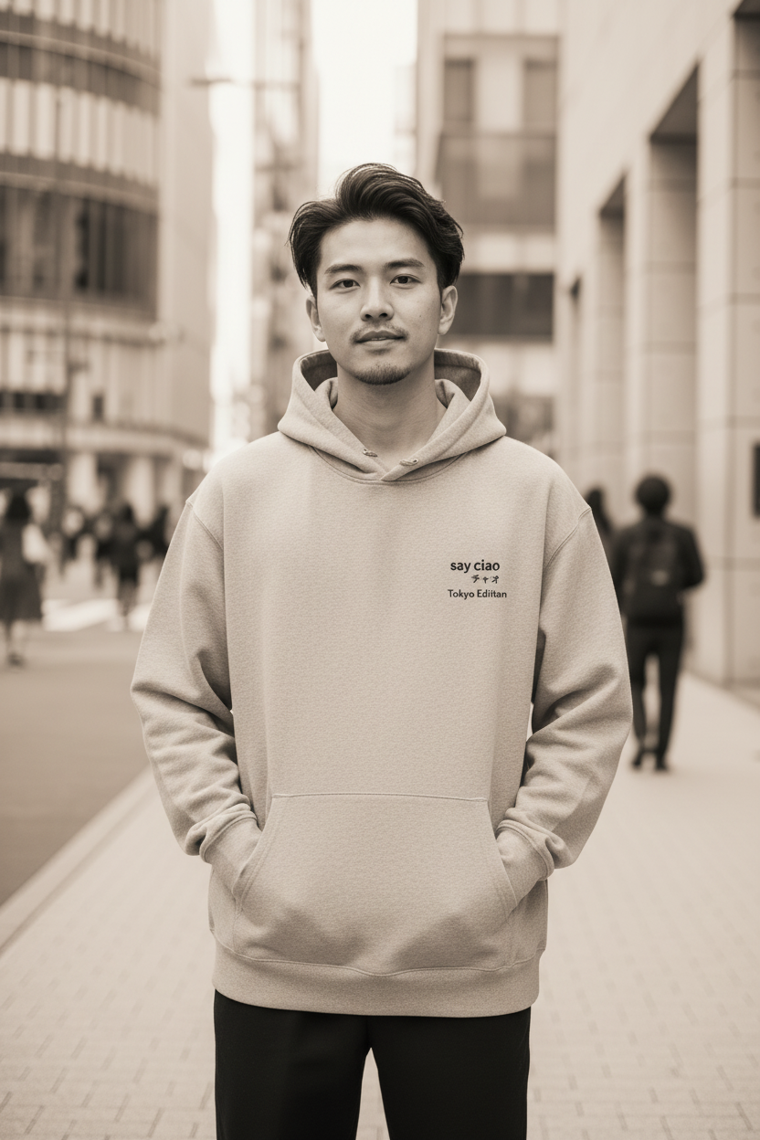 Tokyo Organic Hoodie — Stepped Monogram