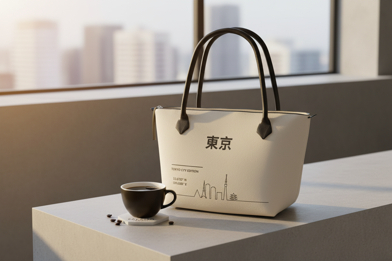 Tokyo Tote — Coffee Lifestyle Shot