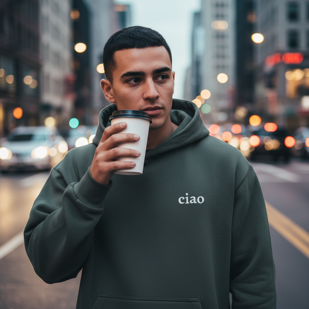 Urban Hoodie Male Street Shot